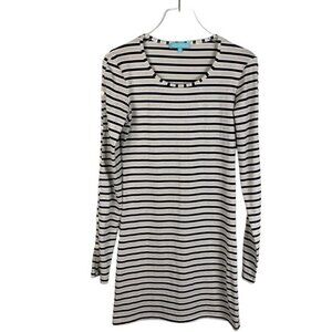 Melissa Odabash Metallic Striped Dress Size Small